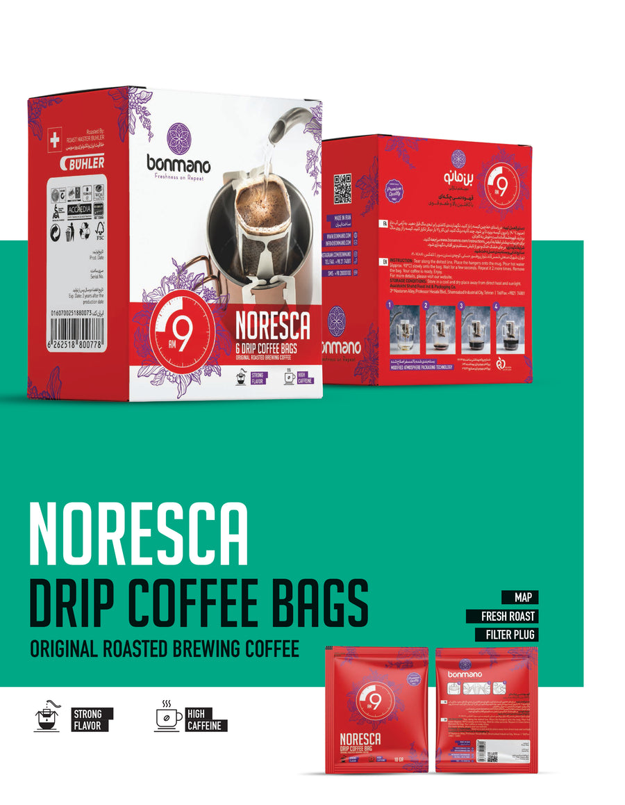 9AM Noresac Drip Coffee Bag - 6 Servings Per Box